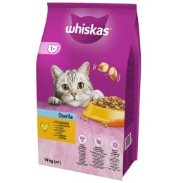 Whiskas WHISKAS Karma Sucha Dla Kota Po Sterylizacji 1+ Sterile Z Kurczakiem 14kg