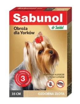 Laboratorium DermaPharm Laboratorium DermaPharm Sabunol Ozdobna Złota Obroża Dla Yorków 35cm