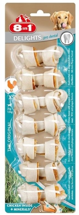 8in1 8in1 Delights Pro Dental Kość Do Żucia Dla Psów Kurczak XS 7szt