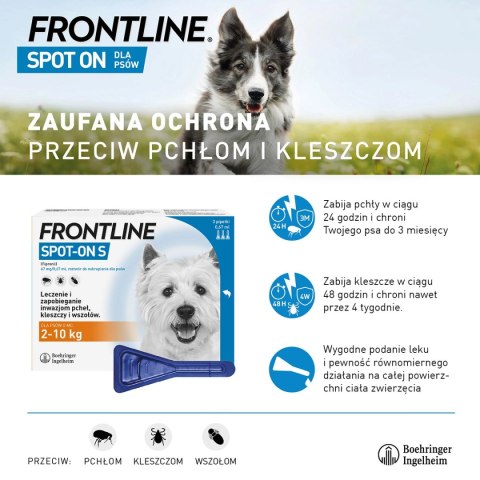 Frontline (Boehringer Ingelheim) FRONTLINE Spot On Dla Psa 3x1,34ml