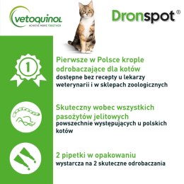 Vetoquinol Bayer Dronspot Krople Na Robaki I Pasożyty 2x0,35ml
