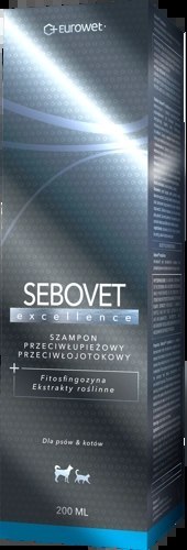 Eurowet Eurowet Sebovet Excellence Szampon Przeciwłupieżowy I Przeciwłojotokowy Dla Psów I Kotów 200ml