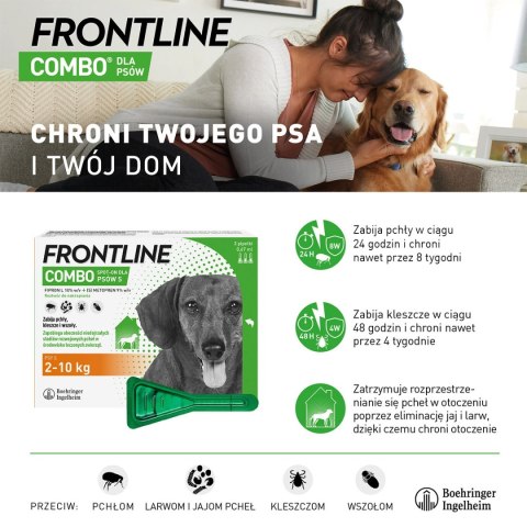 Frontline (Boehringer Ingelheim) FRONTLINE Combo Spot-On Dla Psów 3x2,68ml