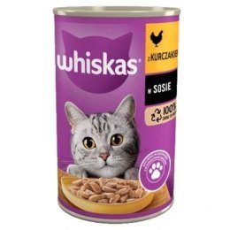 Whiskas WHISKAS Karma Mokra 1+ Z Kurczakiem W Sosie 400g