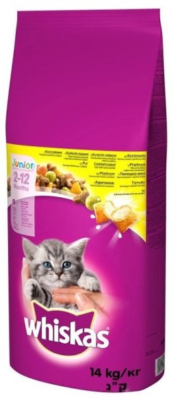 Whiskas WHISKAS Karma Sucha Dla Kociąt Junior Z Kurczakiem 14kg