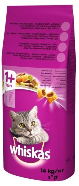 Whiskas WHISKAS Karma Sucha Dla Kota 1+ Z Tuńczykiem 14kg