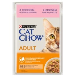 Purina Cat Chow Purina Cat Chow Adult Łosoś I Zielona Fasolka 85g