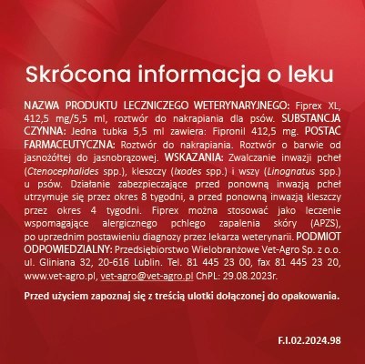 Vet-Agro Vet-Agro Fiprex XL 5,5ml