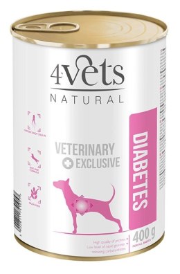 4Vets Natural Dolina Noteci 4Vets Dog Diabetes 400g