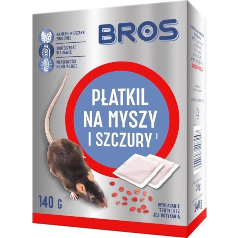 Bros Sp z o.o. BROS - Płatkil na myszy i szczury 140g