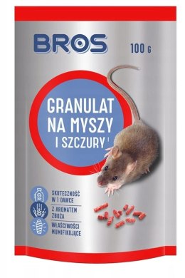 Bros Sp z o.o. Bros Granulat Na Myszy i Szczury 100g