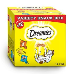 Dreamies DREAMIES Variety Snack Box Karma Uzupełniająca Dla Kotów (Z Kurczakiem, Z Serem I O Smaku Łososia) - 720g