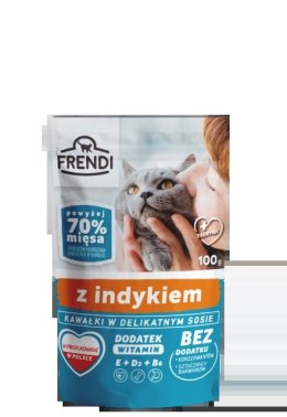 Frendi Frendi Kawałki W Delikatnym Sosie Z Indykiem 100g