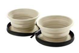 Hunter HUNTER miski silikonowe w etui List beżowe 2x750ml