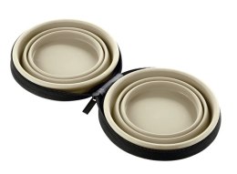 Hunter HUNTER miski silikonowe w etui List beżowe 2x750ml