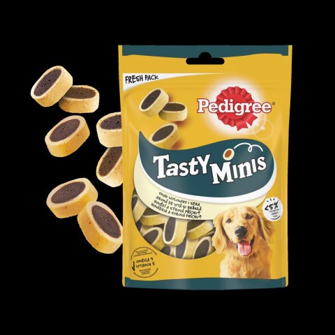 Pedigree PEDIGREE® Tasty Minis 140g - przysmak dla dorosłych psów, o smaku wołowiny i sera