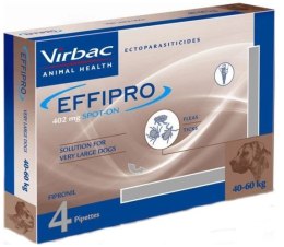 Virbac EFFIPRO Spot-On pies XL 40-60 kg (pipeta 4 x 4,02ml)