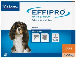 Virbac EFFIPRO Spot-On pies S 2-10 kg (pipeta 4 x 0,67ml)