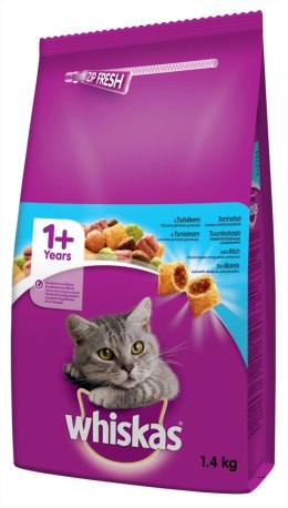 Whiskas WHISKAS Adult 1,4kg - sucha karma dla kotów z tuńczykiem i warzywami