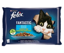Felix Felix Fantastic Wiejskie Smaki W Galaretce Z Łososiem I Pstrągiem 4x85g