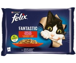 Felix Felix Wiejskie Smaki W Galaretce Z Królikiem I Jagnięciną 4x85g
