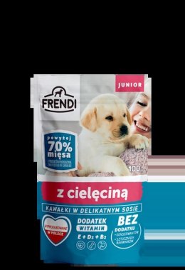 Frendi Frendi- Junior, Kawałki w delikatnym sosie z cielęciną 100g
