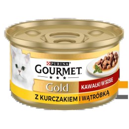Gourmet Purina Gourmet Gold kurczak/ wątróbka w sosie 85g