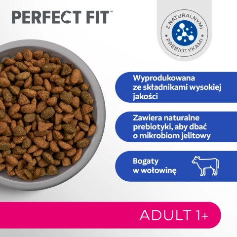 Perfect Fit Perfect Fit™ - sucha karma pełnoporcjowa dla dorosłych kotów, bogata w wołowinę 7kg