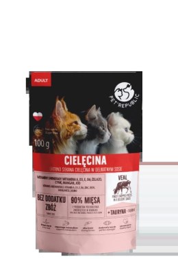 Pet Republic PetRepublic drobno siekane kawałki w delikatnym sosie cielęcina 100g dla kota