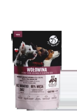 Pet Republic PetRepublic drobno siekane kawałki w delikatnym sosie - wołowina 100g dla psa
