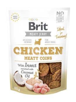 Brit Brit Jerky Snack Chicken Meaty Coins With Insect 80g