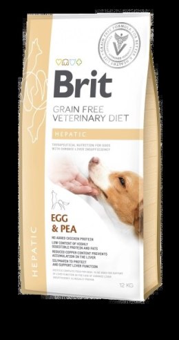 Brit veterinary Brit Grain Free Veterinary Diet Dog Hepatic Jajko Z Groszkiem 2kg
