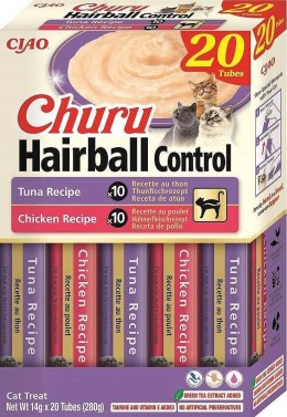 INABA Inaba Churu Hairball Control Przysmak Dla Kotów Kurczak Tuńczyk 20x14g
