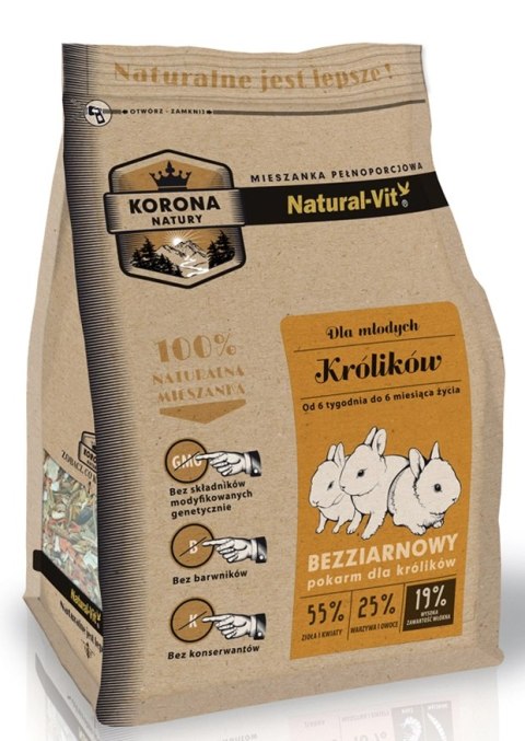 Korona Natury KORONA NATURY Natural-Vit Pokarm Dla Królika Junior 750g