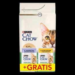 Purina Cat Chow Purina Cat Chow Sterilised Bogata w Kurczaka 1,5kg + 2 Saszetki Gratis