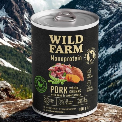 Wild Farm WILD FARM Monoprotein Pork 400g - hipoalergiczna karma dla psa